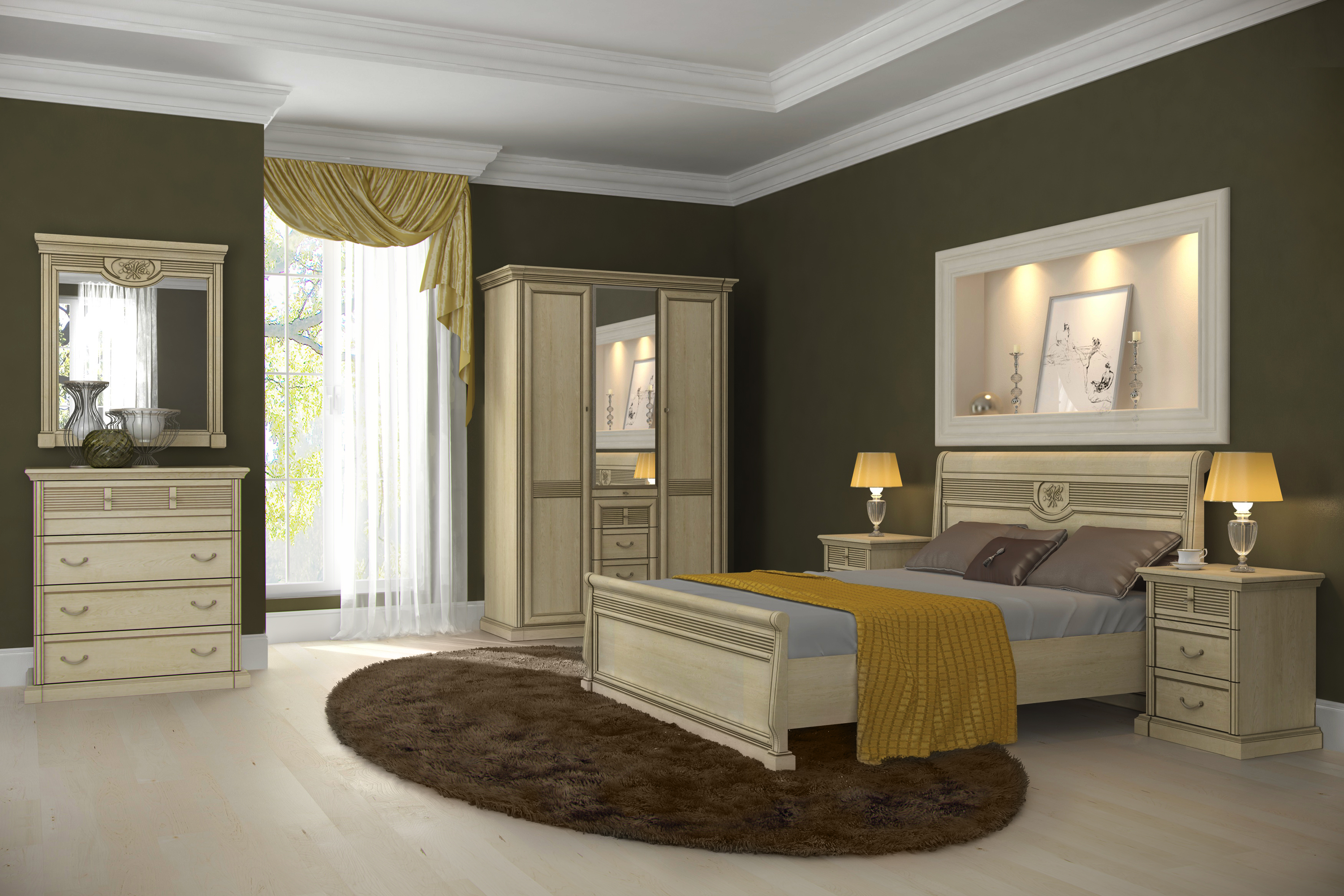 Спальня Изотта 2.2 Ангстрем Спальня Изотта 2.2 АнгстремИзотта<br><br><br>Артикул: None<br>Высота: 2268<br>Ширина: 1543<br>Глубина: 661
