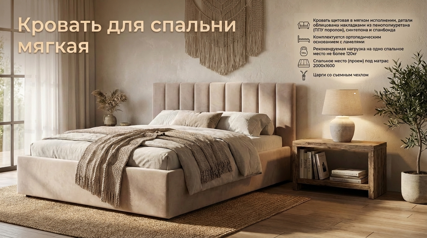 Двуспальные кровати - изображение №5 "Кровать Агата 160х200"  на www.Angstrem-mebel.ru