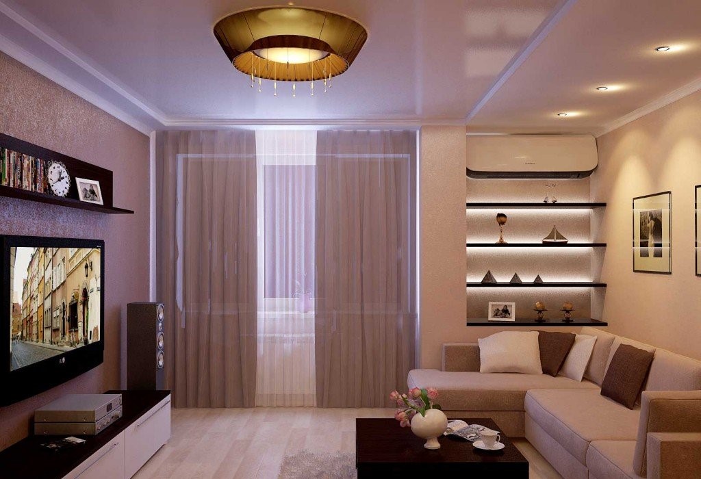Дизайн спальни гостиной 18 кв метров
