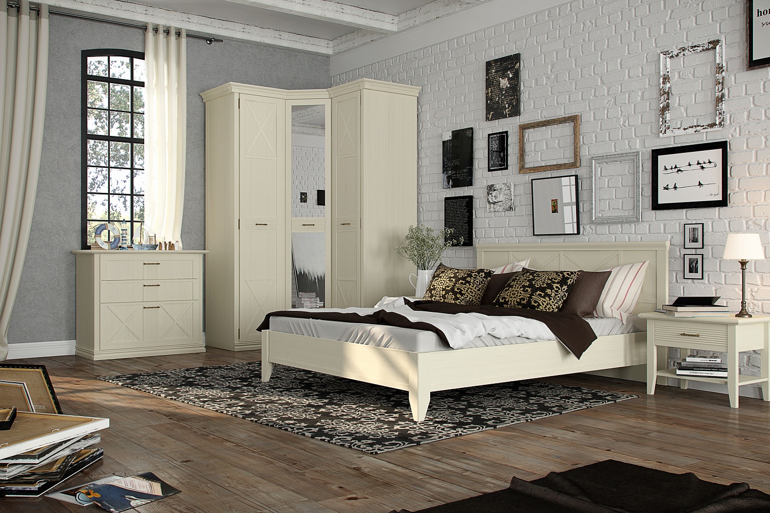 Двуспальные кровати - изображение №17 "Кровать Кантри 160 х 200 см"  на www.Angstrem-mebel.ru