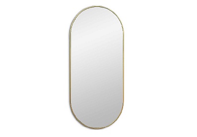 Зеркало Kapsel S Gold в тонкой раме Smal В ванную В спальню В прихожую В гостиную, гарантия 