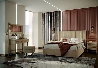 Спальня Орландо 11, тип кровати Мягкие, цвет Ярко-серый