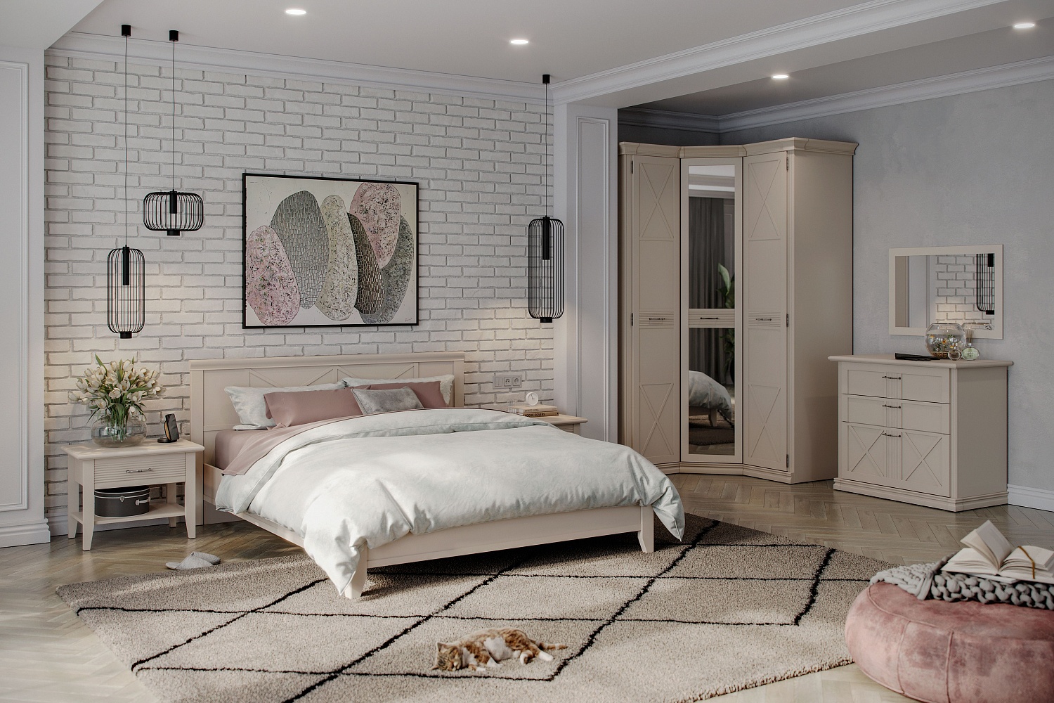 Двуспальные кровати - изображение №2 "Кровать Кантри 180 х 200"  на www.Angstrem-mebel.ru