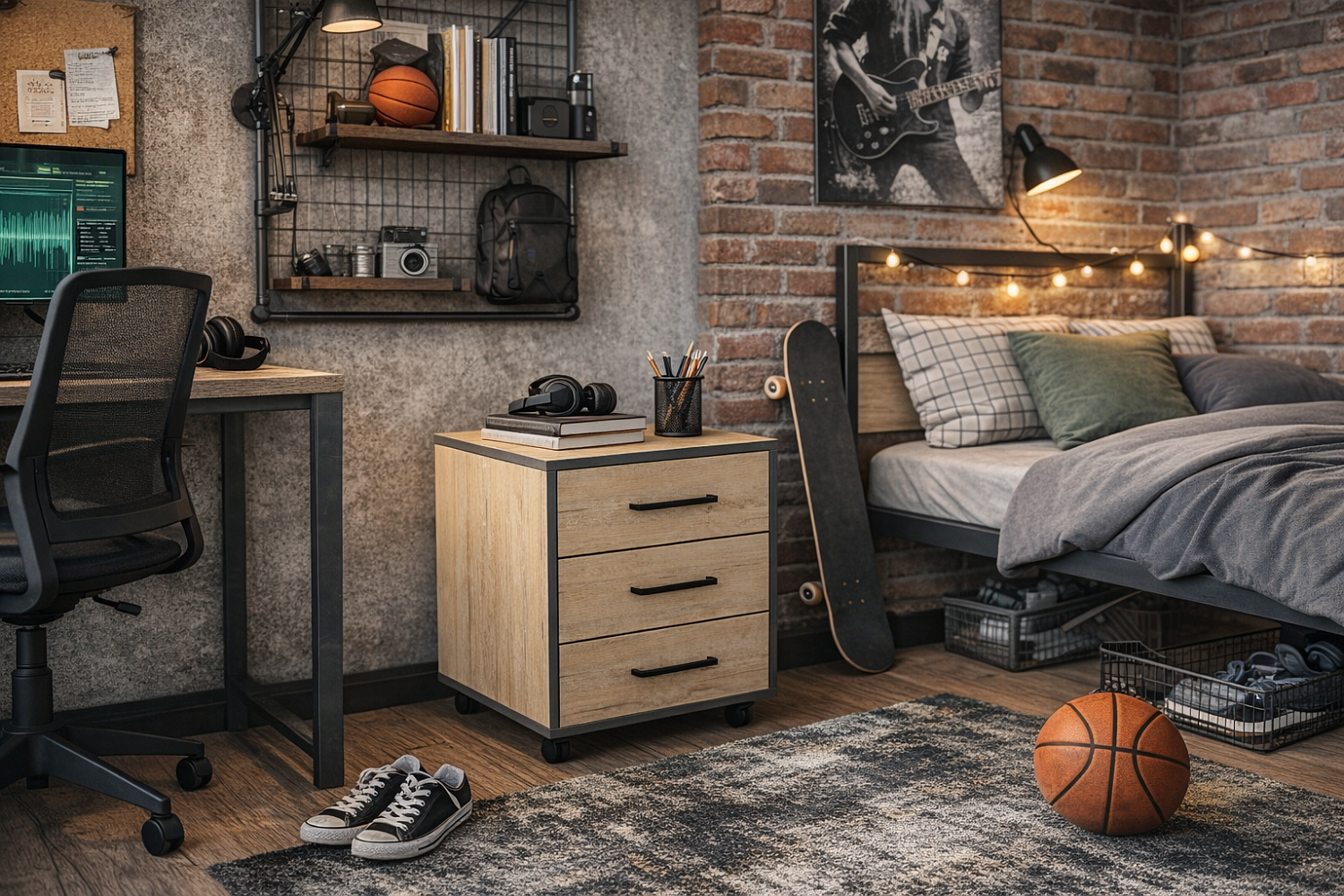 Тумбы - изображение №4 "Выкатная тумба Магнум с выдвижными ящиками"  на www.Angstrem-mebel.ru