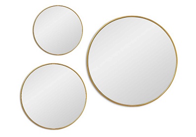 Сет из 3-х зеркал Saturn Gold В ванную В спальню В прихожую В гостиную, гарантия 