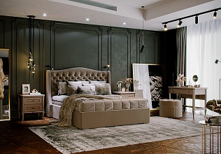 Спальня Онтарио 6, тип кровати , цвет Серый камень